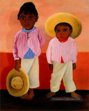 mon fils parrain s portraits de modesto et jésus sanchez 1930 Diego Rivera Peinture à l'huile
